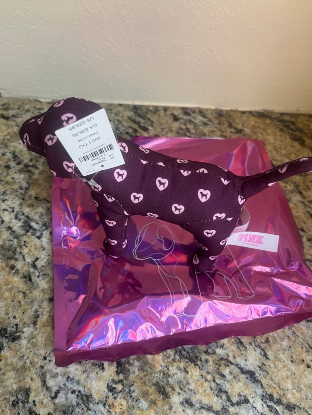 PINK Victoria's Secret Plush Dog - Picture 2 of 3